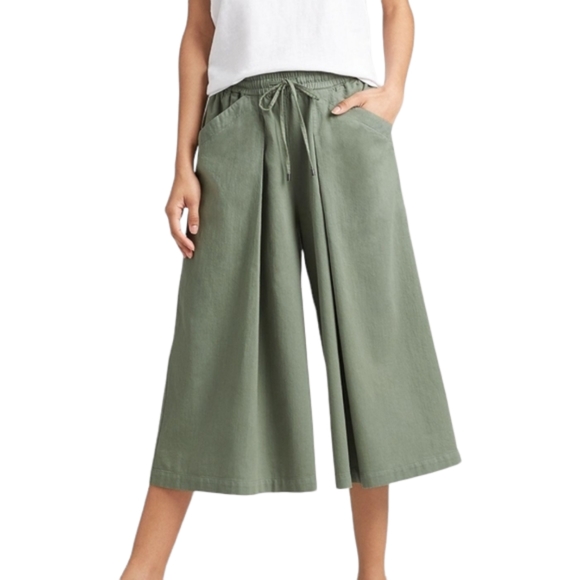 Eileen Fisher Pants - Eileen Fisher Pleated Wide Leg Crop Pants